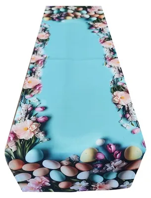 Produktbild von Tischdecke, Ostertischläufer, Türkis, Ostereier 50x100 454