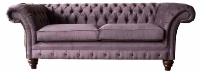 Obrázek produktu pro Chesterfield fialová pohovka 3místná obývací pokoj látka gauč čalounění pohovky