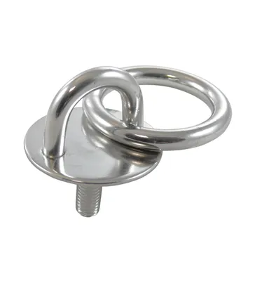 Produktbild von Augplatte rund mit Gewinde und Ring, 5mm, Edelstahl A2