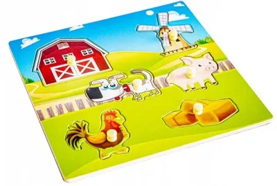 Image de Tulimi Puzzle en bois - Ferme - 6 pièces