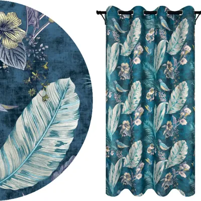 Obrázek produktu pro Neprůhledná záclona s oky, rozměry: 140x280 cm, barva: Pajaro