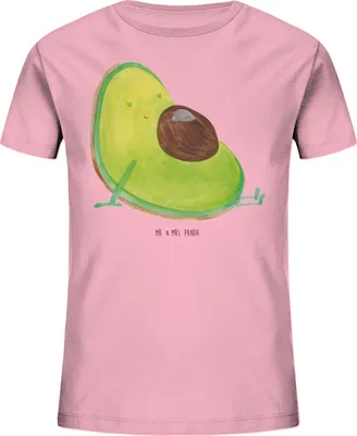 Produktbild von Mr. & Mrs. Panda Kleinkinder T-Shirt Avocado Schwangerschaft 12-14 Jahre (152/164) - Baumwolle Pink - Geschenk, Kindershirt, Schwanger, Kinder Bio, Teenager, Baby, für