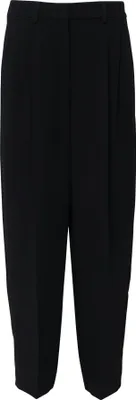 Produktbild von Comma Bundfaltenhose, Ankle-Länge, Relaxed Fit, Mid Rise, Grau/Schwarz, Größe 34