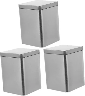 Produktbild von Mini Zinnernen Verpackungskisten mit Mattlackierung, tragbarer Aufbewahrungsbox für Tee und Süßigkeiten, multifunktional, 105x80x128mm