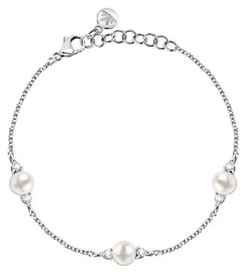 Immagine prodotto di Bracciale delicato in argento con perle Gioia SAER53