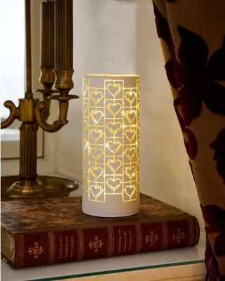 Produktbild von SIRIUS LED Kerzenständer, Glas, Herzdekor, 20x8cm