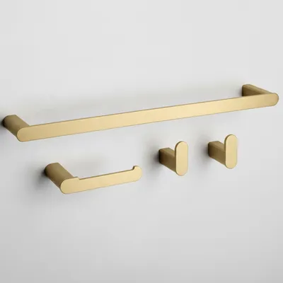 Produktbild von Set Badezimmerhaken Rea Mati Brush Gold