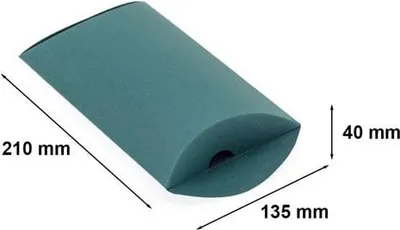Zdjęcie produktu dla Pudełko Ozdobne Prezentowe Kartonik Poduszka 210x135x40 Zielone M