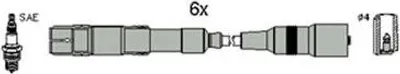 Produktbild von HITACHI 134796 Zündkabelsatz Zündleitungssatz für AUDI A4 Avant (8D5, B5)