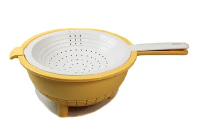 Immagine prodotto di TUPPERWARE Utensili da cucina Colino Saladin giallo-bianco Colino con scolapasta Colino multiuso