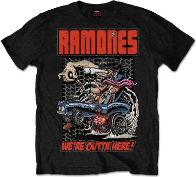 Produktbild von Ramones - "Outta Here" T-Shirt für Herren/Damen Uni RO1210 (L) (Schwarz)