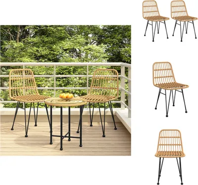 Image de vidaXL Chaises de jardin 2 pcs. 48x62x84 cm rotin PE - Chaises de jardin