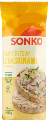 Obrázek produktu pro Wafle ryżowe słonecznikowe Sonko 130 g