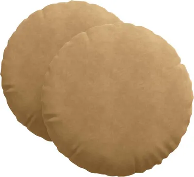 Obrázok produktu pre vidaXL Sedacie vankúše, 2 ks, hnedé, Ø 80 x 29 cm, zamat