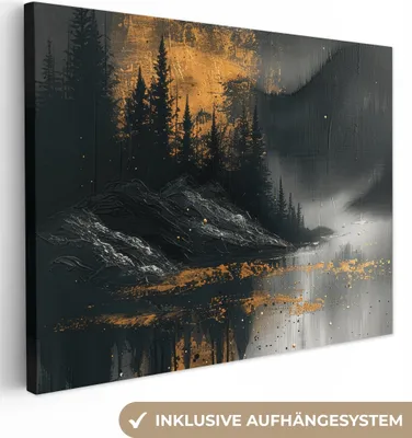 Obrázek produktu pro OneMillionCanvasses® - Plátna - Příroda - Abstraktní - Krajina - Moderní, nástěnný obraz, nástěnná dekorace Obývací pokoj, 120x90cm