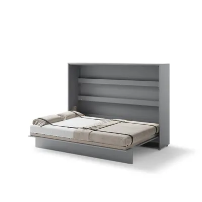 Produktbild von Bed Concept BC-04 Wandklappbett Vertikal Schrankbett ohne Matratze, 140x200 cm - Grau