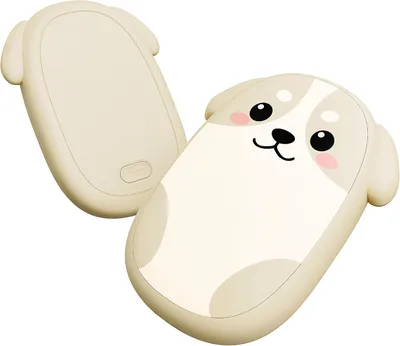 Productafbeelding van Elektrische handwarmer puppy - Set van 2 - 4000 mAh - Oplaadbaar - Magnetisch 2-in-1 - 3 standen