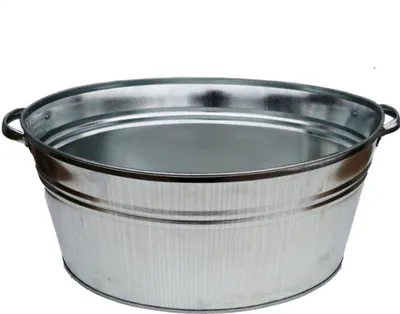 Produktbild von Vielseitige Zinkwanne Oval 40 Liter – Wasserdicht, für Miniteich, Pflanzen & Kühlung