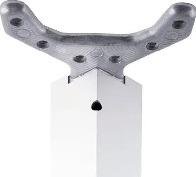 Image de Pied de table TA001 710/60x60mm alu anodisé - réglable