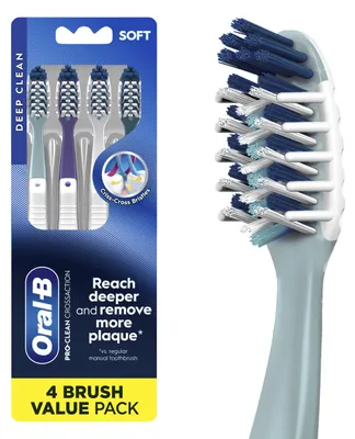 Produktbild von Oral-B CrossAction All In One Zahnbürste, weich, tiefe Plaque-Entfernung, 4 Stück