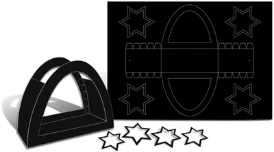 Produktbild von URSUS Laternenpackung Rundbogen, Schwarz, 25Stk.