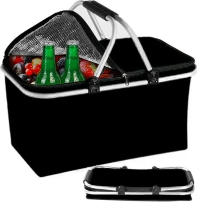 Obrázok produktu pre Picnic Basket Skladací termálny nákupný košík Black