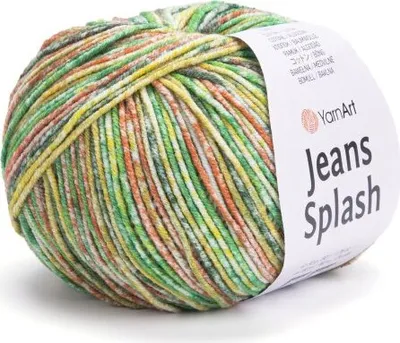 Produktbild von YarnArt Jeans Splash 940 Garn – Bunt, 160m/50g, Weich & Langlebig, Baumwolle/Acryl Mix