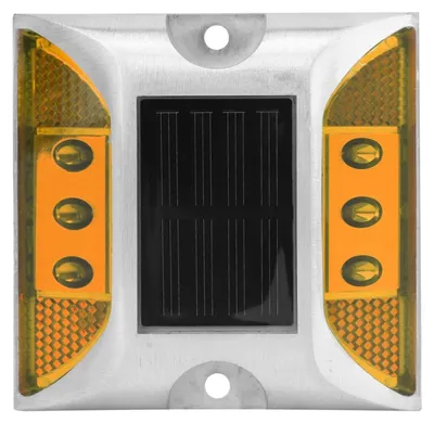 Solar-Bodenleuchte LED, wasserdicht, gelb, für Außenbereich