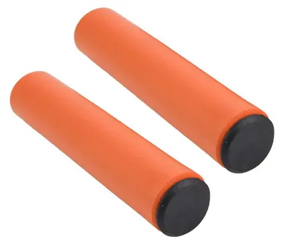 Produktbild von Silikon-Lenkergriffe für Fahrräder, rutschfest, ultraleicht, mit Endstopfen, orange