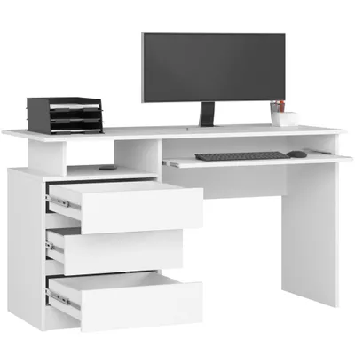 Produktbild von AKORD Furniture Factory IP0PBIUBIA001, Gerade, Rechteckige Form, Matt, Weiß, 3 Schublade(n), 600 mm