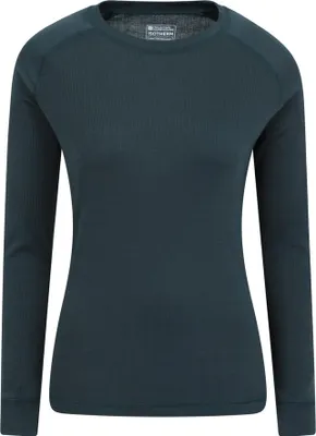 A plain studio shot of a women's long-sleeved top.