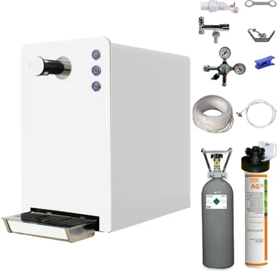 Produktbild von Tafelwasserzapfanlage Sprudelwassergerät BieTal® BT-30 SET weiss mit Filter