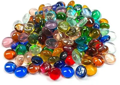 Produktbild von Gläserne Edelsteine - Dekoration - Set aus 50 - Farbenreich - Hochwertiges Glas