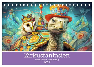 Produktbild von Zirkusfantasien - Bezaubernd fremdartig (Tischkalender 2027 DIN A5 quer), CALVENDO Monatskalender