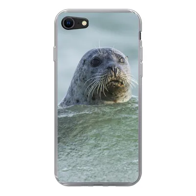 Produktbild von MuchoWow® Handyhülle Schutzhülle Hülle für iPhone SE 2022 Nordsee - Seehund - Wasser Silikon Softcase Handy Hülle - Schutzhülle