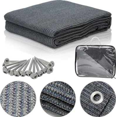 Produktbild von Izrielar Vorzeltteppich 250x600 cm HDPE UV-stabil Wasserdurchlässig Atmungsaktiv für Zelt & Caravan & Picknick