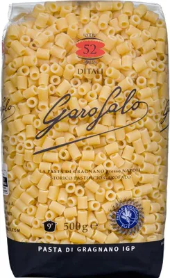 Produktbild von Garofalo Pasta di Gragnano IGP Ditali N° 52 Hartweizengrieß Pasta 100% Neapolitanische Pasta Kurze Pasta Packung mit 500g