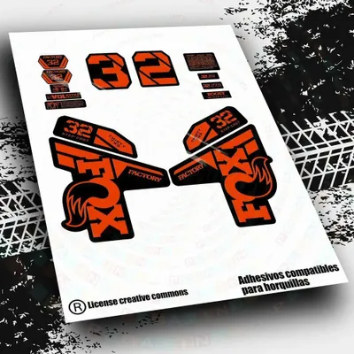 Produktbild von Aufkleber für Fahrräder, Hochwertiges Vinyl, Anpassbare Optionen, Orange Rot