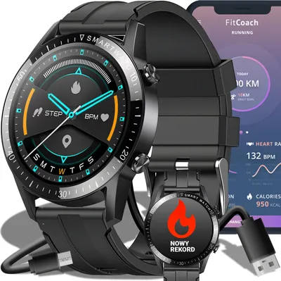 Zdjęcie produktu dla Smartwatch Bluetooth z ekranem dotykowym Ciśnieniomierz Smartband Wodoodporna opaska fitness Monitor pracy serca Zegarek Android IOS Kobiety Mężczyźni Retoo