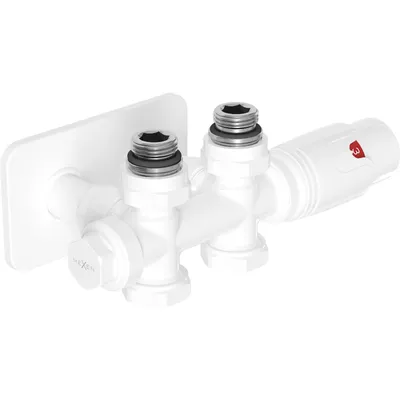 Obrázok produktu pre Mexen G00 termostatická súprava uholník/priamka s uzáverom S, Duplex, DN50, biela - W908-900-910-20