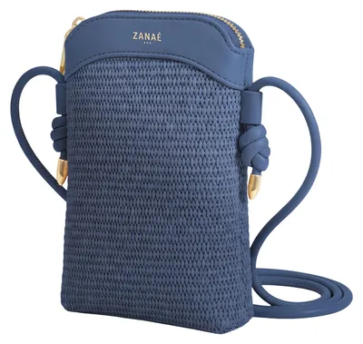Produktbild von Zanaé, Handytasche zum Umhängen bis 6.7 Zoll Lederoptik Dune, Marineblau