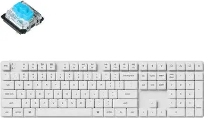 Immagine prodotto di Interruttore Keychron K5 Pro White QMK/VIA Full-Size a basso profilo Gateron Blue