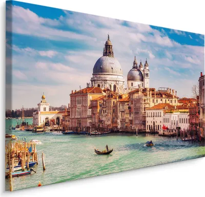 Zdjęcie produktu dla Obraz do salonu miasto Wenecja widoki woda Dekoracja z efektem 3D 120x80cm