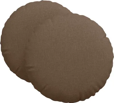 Obrázok produktu pre vidaXL Sedacie vankúše, 2 kusy, látka, hnedá, priemer 60 cm x 21 cm