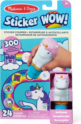 Produktbild von Einhorn-Aufkleber-Aktivitätsblock-Set für kreativen Spaß
