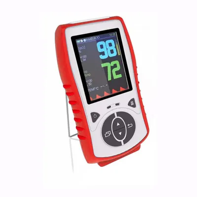 Produktbild von Pulsoximeter, Handoximeter mit 2,8-Zoll-LCD, Vitalzeichenmonitor für SpO2/Herzfrequenz/Temperatur, wiederaufladbarer Akku