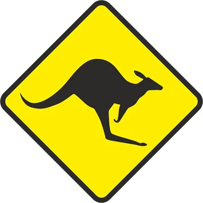 Produktbild von Schild 25x25 cm Känguru Kangaroo wetterfest