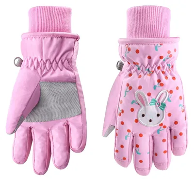 Imagen del producto de Guantes para niños con forro de polar y bolsillo impermeable