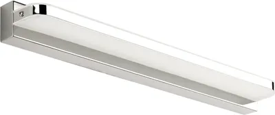 Produktbild von LED Badleuchte Edelstahl 42 cm breit Chrom Weiß länglich neutralweiß 4100 K 585 lm