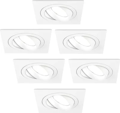Produktbild von Ledvion 6er Set LED Einbaustrahler Weiss 3W dimmbar Kaltweiss
